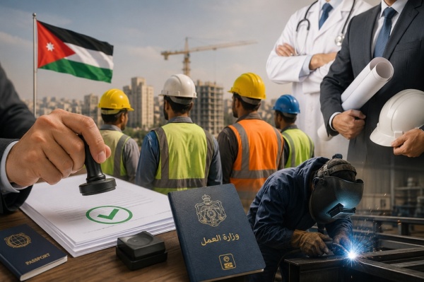 9 أيام عمل متبقية من فترة قوننة وتوفيق أوضاع العمالة غير الأردنية المخالفة 9 أيام عمل متبقية من فترة قوننة وتوفيق أوضاع العمالة غير الأردنية المخالفة