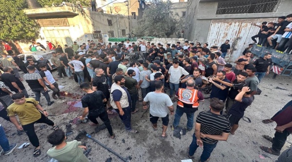 استشهاد فلسطينيين في قصف الاحتلال خيمة في مدينة غزة استشهاد فلسطينيين في قصف الاحتلال خيمة في مدينة غزة
