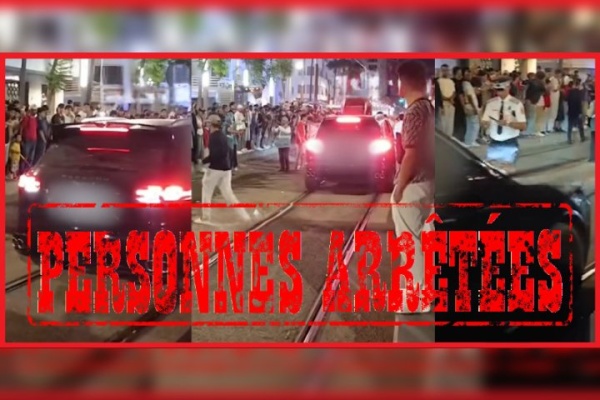طيش واستهتار فوق سكة الطرامواي يوقف ثلاثة أشخاص بسيارة رباعية بالدار البيضاء