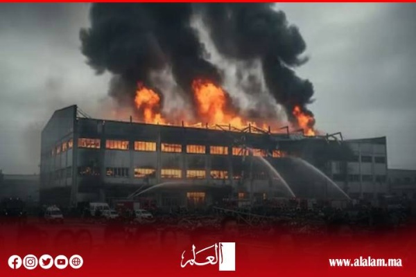 حريق هائل بمصنع للأحذية شرق الصين وعمليات الإنقاذ مستمرة للبحث عن المحاصرين حريق هائل بمصنع للأحذية شرق الصين وعمليات الإنقاذ مستمرة للبحث عن المحاصرين