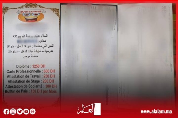 توقيف شاب بمكناس للاشتباه في تزوير وبيع وثائق رسمية ودبلومات دراسية توقيف شاب بمكناس للاشتباه في تزوير وبيع وثائق رسمية ودبلومات دراسية