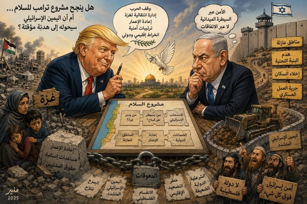 هل ينجح مشروع ترامب للسلام أم أن اليمين الإسرائيلي سيحو له إلى هدنة مؤقتة هل ينجح مشروع ترامب للسلام أم أن اليمين الإسرائيلي سيحو له إلى هدنة مؤقتة