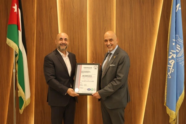 عم ان الأهلية أول جامعة أردنية تحصل على شهادة iso 22000 لنظام إدارة سلامة الغذاء