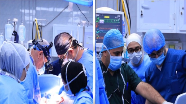 عملية استمرت 7 ساعات فريق طبي بمستشفى الجامعة ينجح باجراء عملية قلب مفتوح معقدة