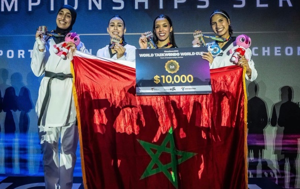 المغرب يحرز أول ذهبية عالمية في التايكواندو للفرق سيدات