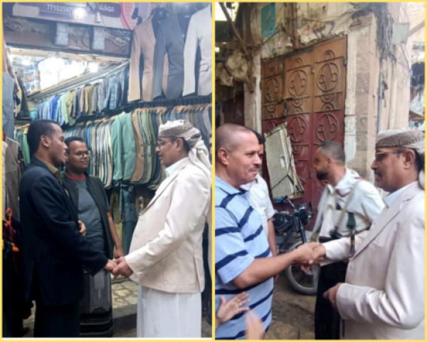 الفريق السامعي يزور عددا من أسواق صنعاء القديمة للاطلاع على أوضاع المواطنين الفريق السامعي يزور عددا من أسواق صنعاء القديمة للاطلاع على أوضاع المواطنين