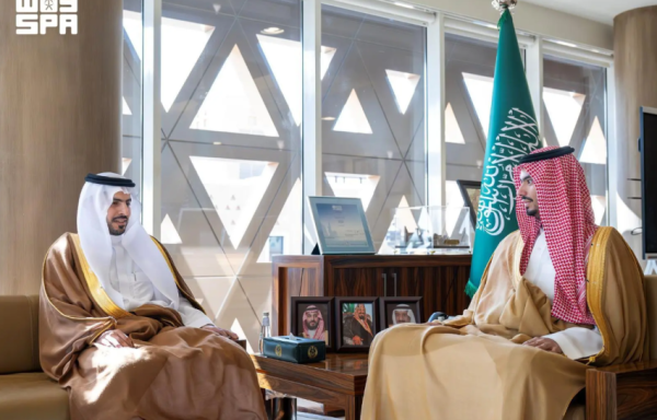 محافظ الدرعية يستقبل رئيس المحكمة العامة بالمحافظة بمناسبة تعيينه