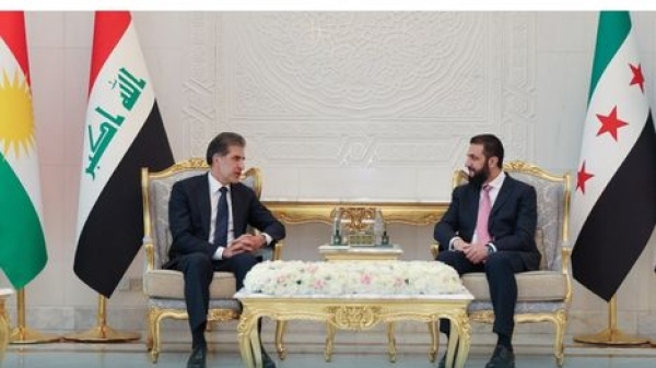 الشرع يستقبل رئيس إقليم كردستان العراق شاهد