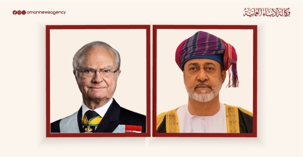 جلالة الس لطان يهنئ ملك السويد