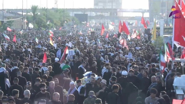 انطلاق التشييع الشعبي للشهيد السيد علي الخامنئي من مجسر الكوفة في النجف الأشرف انطلاق التشييع الشعبي للشهيد السيد علي الخامنئي من مجسر الكوفة في النجف الأشرف