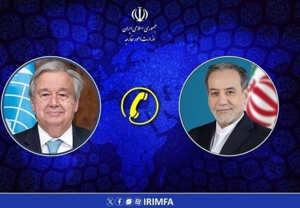 عراقجي يبحث هاتفيا مع غوتيريش أعمال الجمعية العامة وجهود تعزيز السلام عراقجي يبحث هاتفيا مع غوتيريش أعمال الجمعية العامة وجهود تعزيز السلام