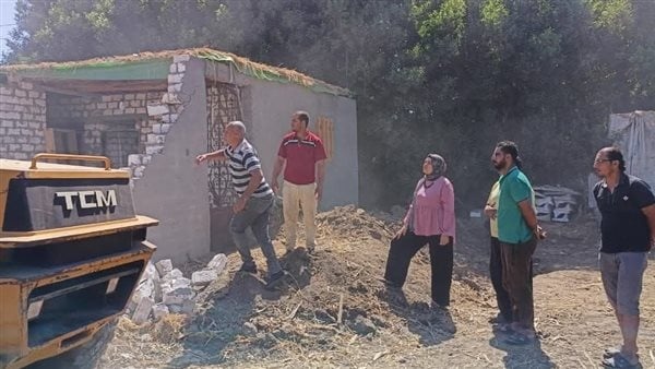 إزالة 8 حالات تعد على الأراضي الزراعية فى حملة مكبرة ببنها بالقليوبية