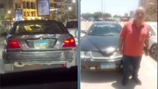 لتفادي مخالفات المرور مواطن يطمس لوحات سيارته في القاهرة لتفادي مخالفات المرور مواطن يطمس لوحات سيارته في القاهرة