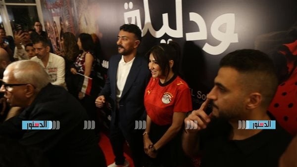مي عمر ترتدي تي شيرت منتخب مصر في العرض الخاص لـ شمشون ودليلة صور مي عمر ترتدي تي شيرت منتخب مصر في العرض الخاص لـ شمشون ودليلة صور