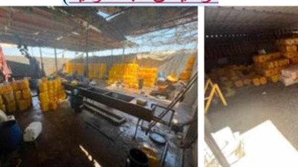 ضبط أكثر من 84 طن زيت طعام مجهول المصدر داخل مصنع غير مرخص بالمنوفية