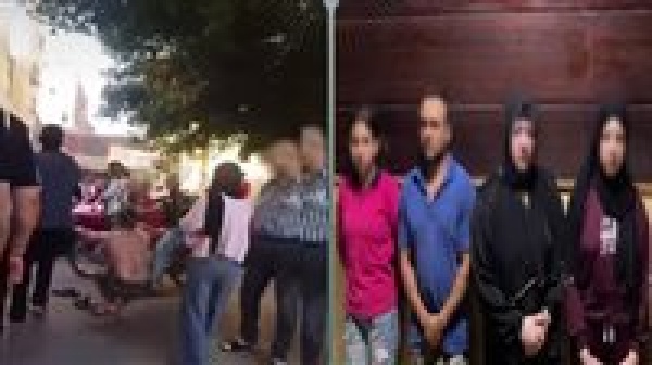 أحدهم خلع ملابسه العلوية ضبط المتهمين بالتشاجر أمام مدرسة بالجيزة