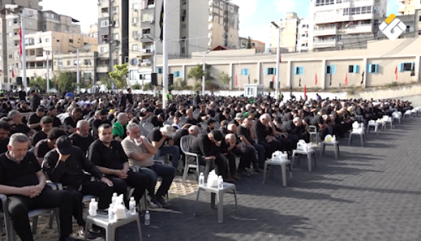 تقرير مصور صور تجد د العهد مع الإمام الحسين ع في المجلس المركزي لحزب الله