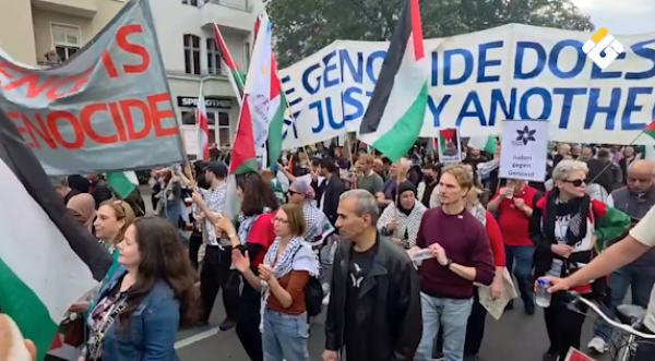 تقرير مصور تظاهرة حاشدة في برلين تضامن ا مع فلسطين ولبنان ورفض ا للحرب والاحتلال