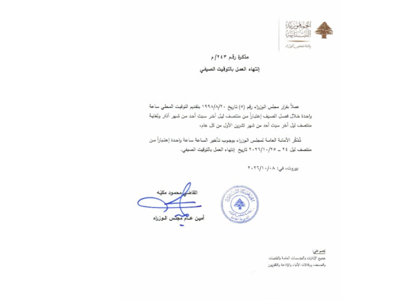 مكي ه تأخير الساعة ساعة واحدة اعتبارا من منتصف ليل 24 25 الحالي تاريخ انتهاء العمل بالتوقيت الصيفي مكي ه تأخير الساعة ساعة واحدة اعتبارا من منتصف ليل 24 25 الحالي تاريخ انتهاء العمل بالتوقيت الصيفي