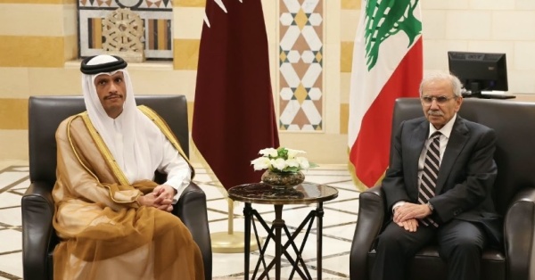 رئيس الوزراء القطري من بيروت لتطبيق القرار 1701 من جميع الأطراف وانسحاب إسرائيل من النقاط التي تحتلها