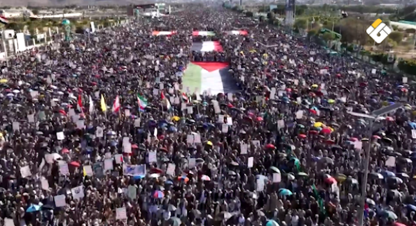 تقرير مصور مليونية اليمن تجدد التمسك بفلسطين وترفض العدوان والحصار السعودي
