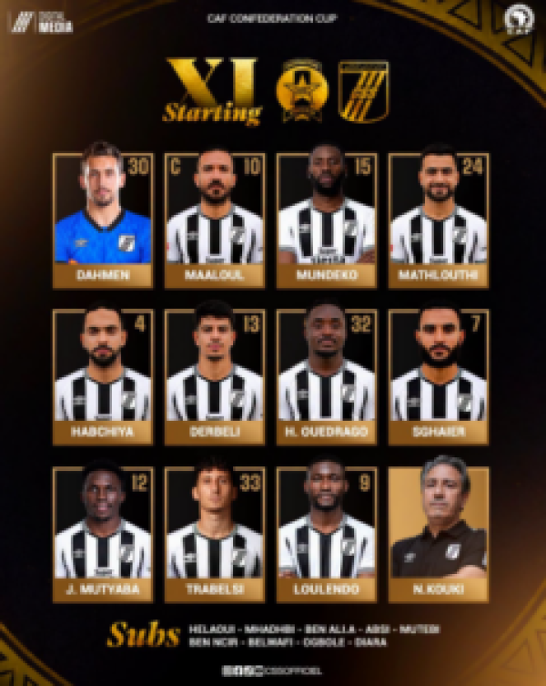 كأس الكاف التشكيلة الأساسية للنادي الصفاقسي أمام شوتينغ ستارز كأس الكاف التشكيلة الأساسية للنادي الصفاقسي أمام شوتينغ ستارز