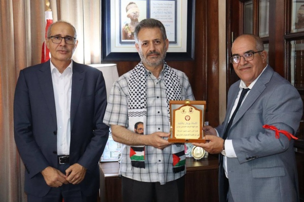 تضامنا مع فلسطين عميد المحامين يستقبل عضو المكتب السياسي لحركة الجهاد الإسلامي