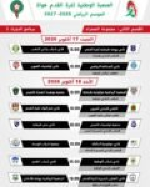 عصبة الهواة تكشف عن برنامج الجولة الثانية من البطولة