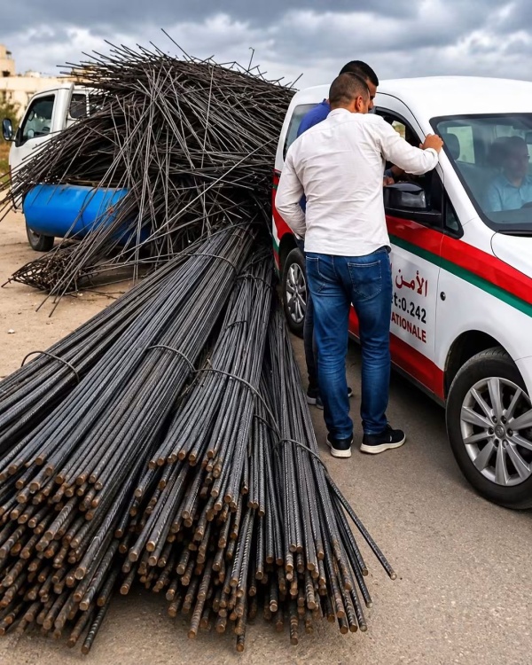 حجز 25 طنا من حديد البناء الجديد والمسروق من ورش الملعب الكبير ببنسليمان