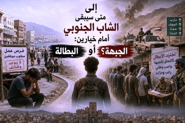 إلى متى سيبقى الشاب الجنوبي أمام خيارين البطالة أو الجبهة إلى متى سيبقى الشاب الجنوبي أمام خيارين البطالة أو الجبهة