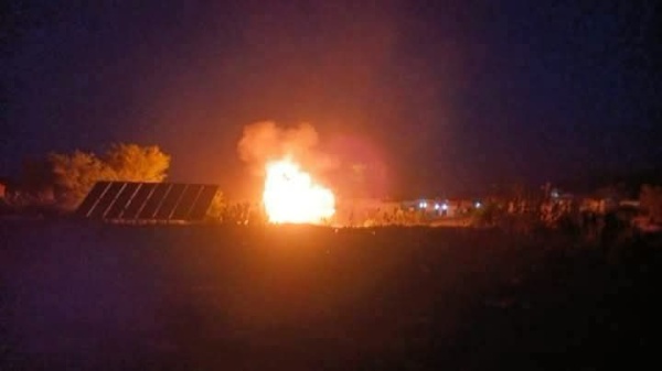 شبوة انفجار محطة غاز في مرخة العليا شبوة انفجار محطة غاز في مرخة العليا