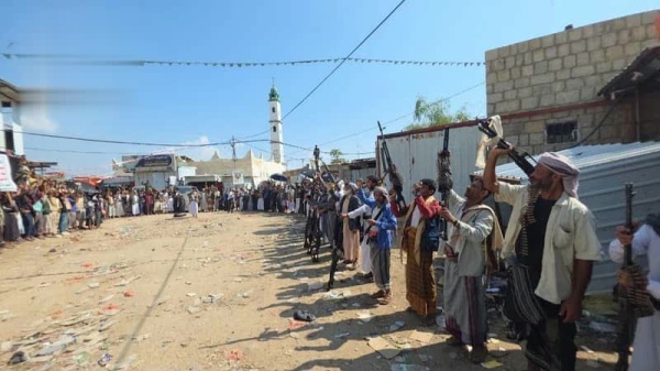 وقفة قبلية مسلحة في شدا بصعدة تأكيد ا على الجاهزية والاستنفار لمواجهة العدو السعودي