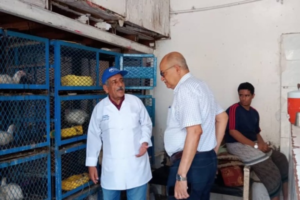 الإدارة العامة للصحة الحيوانية والحجر البيطري تنفذ نزولا ميدانيا للتحري عن مرض النيوكاسل في عدن ولحج