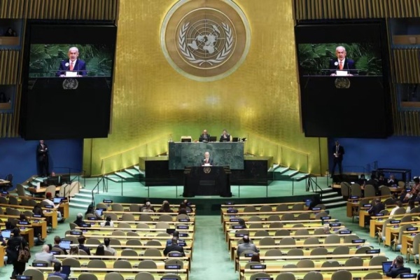 صفعة دبلوماسية في وجه نتنياهو أثناء كلمته غادرت كل وفود العالم الحر عدا 3 دول عربية