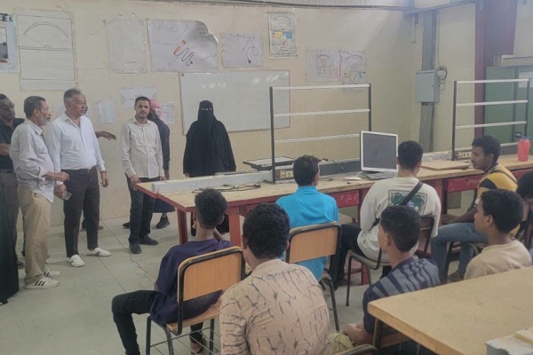 من المنصورة الجاوي يدش ن العام الدراسي الجديد ويطلق لجان المتابعة الميدانية في معاهد عدن التقنية والمهنية