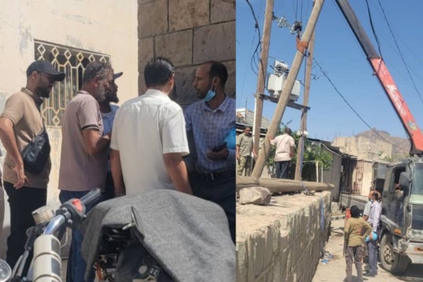 بتوجيهات المحافظ الق ب ة مدير عام الصحة ي شرف على ربط مركز الطوارئ التوليدية بخط الكهرباء الساخن