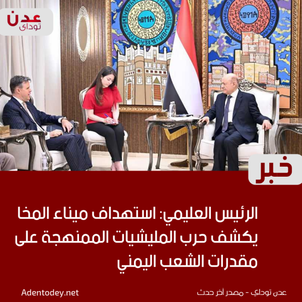 اول تعليق من الرئيس العليمي على استهداف ميناء المخا