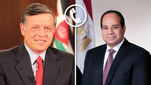 الرئيس السيسي يبحث هاتفيا مع العاهل الأردني مستجدات الأوضاع الإقليمية الرئيس السيسي يبحث هاتفيا مع العاهل الأردني مستجدات الأوضاع الإقليمية