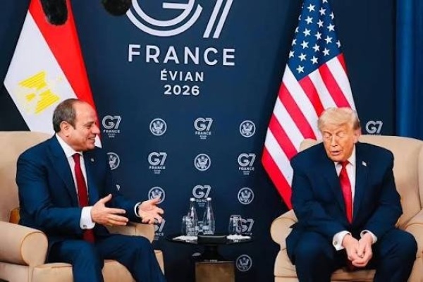 السيسي يؤكد لترامب أن نهر النيل قضية أمن قومي والرئيس الأمريكي يتعهد بدعم تسوية عادلة للملف السيسي يؤكد لترامب أن نهر النيل قضية أمن قومي والرئيس الأمريكي يتعهد بدعم تسوية عادلة للملف