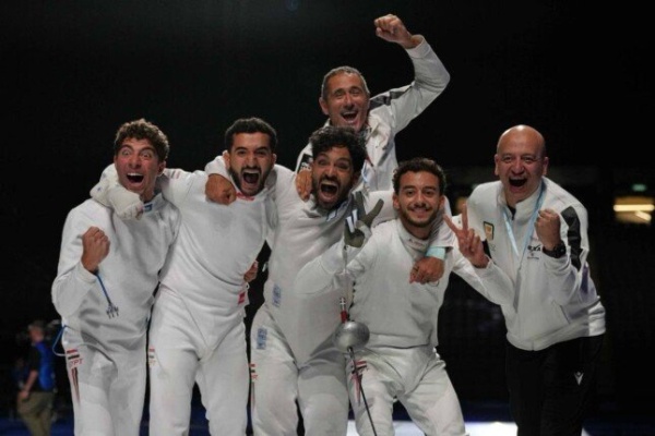 المنتخب القومي للمبارزة يهزم إسرائيل ويتوج ببرونزية بطولة العالم للفرق في إنجاز تاريخي المنتخب القومي للمبارزة يهزم إسرائيل ويتوج ببرونزية بطولة العالم للفرق في إنجاز تاريخي