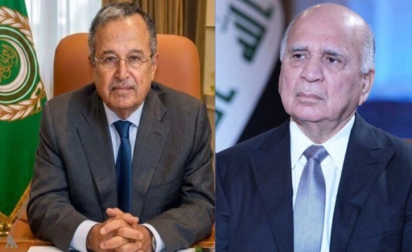 أمين عام الجامعة العربية يبحث هاتفيا مع وزير الخارجية العراقي الأوضاع الإقليمية المتوترة أمين عام الجامعة العربية يبحث هاتفيا مع وزير الخارجية العراقي الأوضاع الإقليمية المتوترة