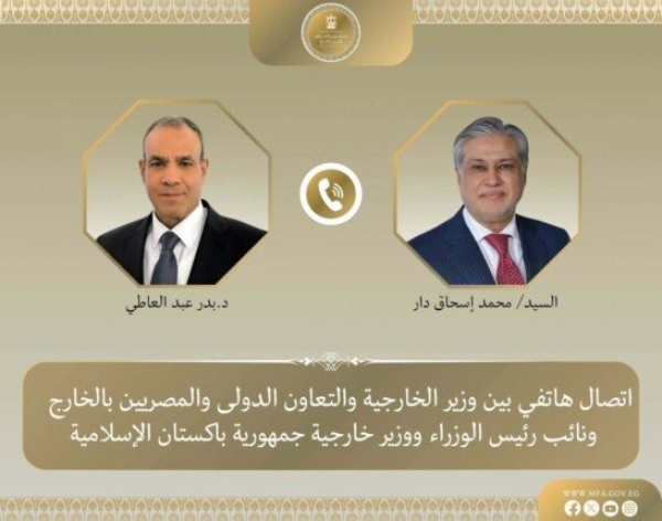 وزير الخارجية المصري ونظيره الباكستاني يبحثان التطورات الإقليمية واحتواء التصعيد وزير الخارجية المصري ونظيره الباكستاني يبحثان التطورات الإقليمية واحتواء التصعيد