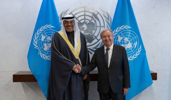 ولي العهد الكويتي يلتقي الأمين العام للأمم المتحدة على هامش أعمال الأسبوع رفيع المستوى في نيويورك