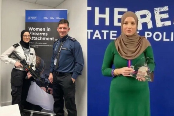 تكريم شرطية محجبة في بريطانيا يشعل حملة إسلاموفوبيا ومفوض شرطة لندن يندد بالإساءات تكريم شرطية محجبة في بريطانيا يشعل حملة إسلاموفوبيا ومفوض شرطة لندن يندد بالإساءات