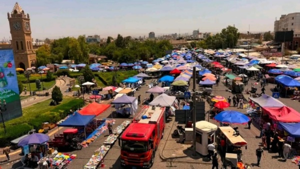 بلدية أربيل تباشر حملة لتنظيم الأسواق 80 من الباعة المتجولين أجانب ويتسببون بزخم وتلوث بيئي بلدية أربيل تباشر حملة لتنظيم الأسواق 80 من الباعة المتجولين أجانب ويتسببون بزخم وتلوث بيئي