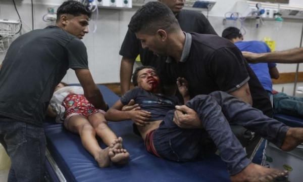 a field hospital in gaza suspends all services except emergencies