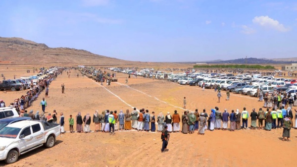 وقفة قبلية مسلحة في همدان تأكيدا على الجهوزية والنفير لإنهاء العدوان والحصار