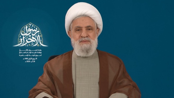 الشيخ قاسم التضحيات الكبيرة التي ق دمت في فلسطين ولبنان وإيران واليمن والعراق أوقفت المشروع الصهيو أمريكي