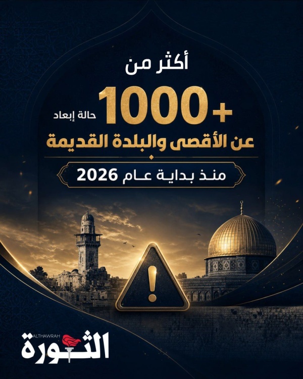 تفريغ القدس أكثر من 1000 قرار إبعاد منذ بداية العام
