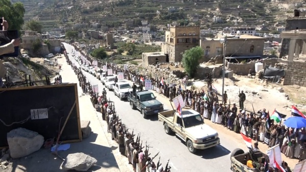 أبناء مديرية رازح في صعدة يعلنون النفير العام لمواجهة التصعيد السعودي أبناء مديرية رازح في صعدة يعلنون النفير العام لمواجهة التصعيد السعودي